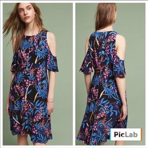 Anthropologie Maeve Elia Open Shoulder Dress